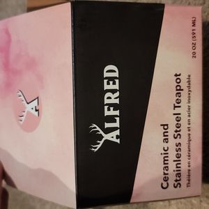 Alfred ceramic and stainless steel teapot